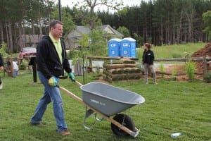 Ketchum CEO, Rob Flaherty, works on building the park.