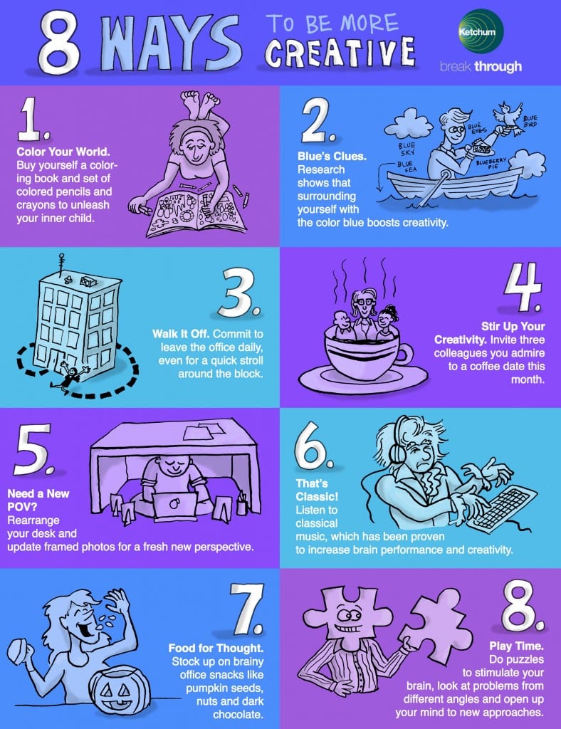 8 Ways to Be More Creative (Infographic)