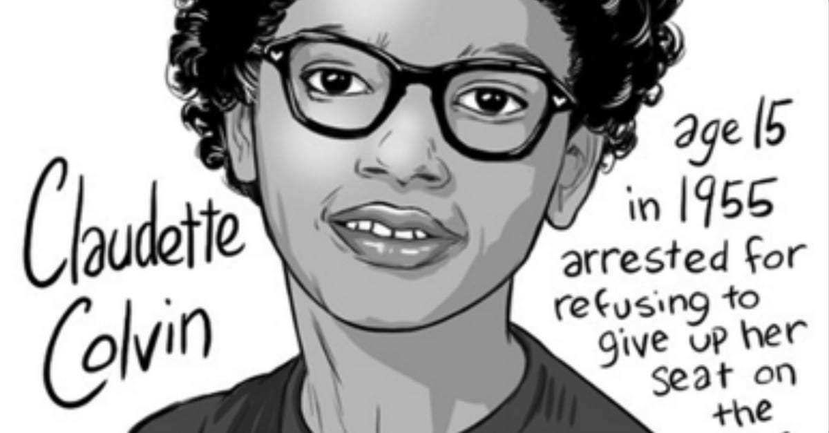BHM Social Media Trends - Drawing of Claudette Colvin