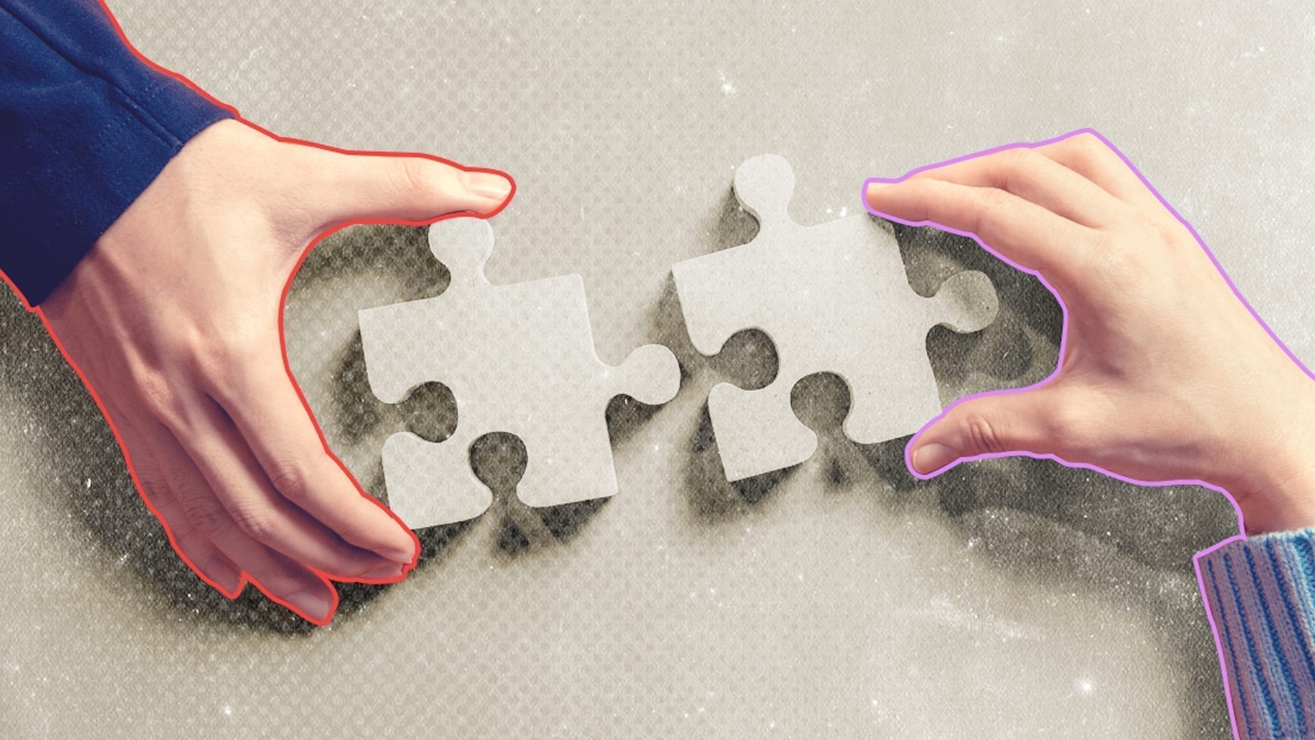 Top Tips Towards Client-Agency Nirvana - Two Hands Putting Together Puzzle Pieces
