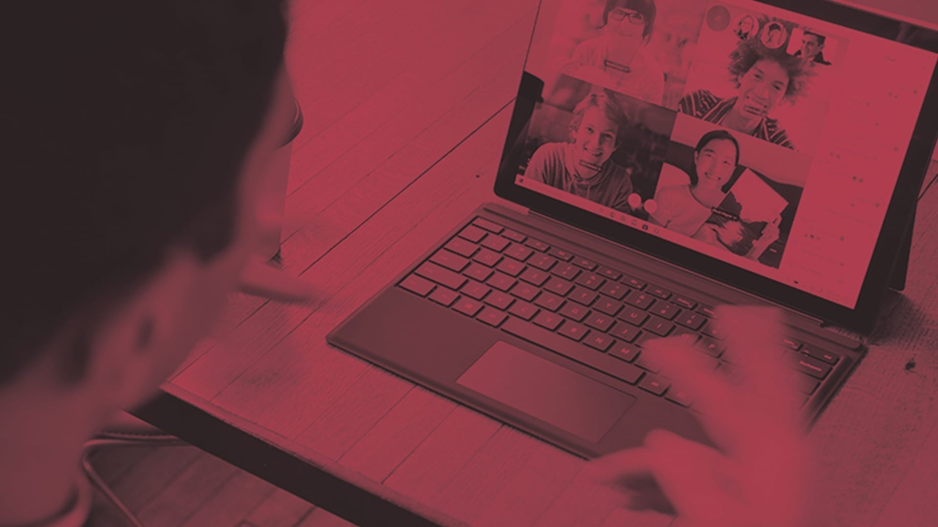 Navigating Tech Workers’ “New Essentials” is a Communications Imperative - photo of man talking to people on a laptop